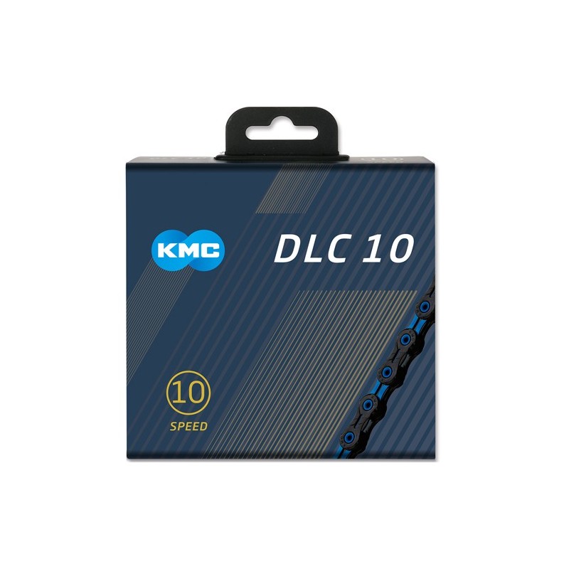 KMC Kette DLC10 116 Glieder schwarz/blau Box 
