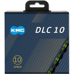 KMC Kette DLC10 116 Glieder schwarz/grün Box 