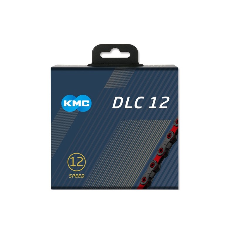 KMC Kette DLC12 126 Glieder schwarz/rot Box 