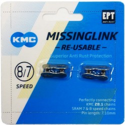 KMC Kettenschloss MissingLink 7/8R EPT 7/8-fach 1/2 x 3/32 7.1 mm silber 2 Stück