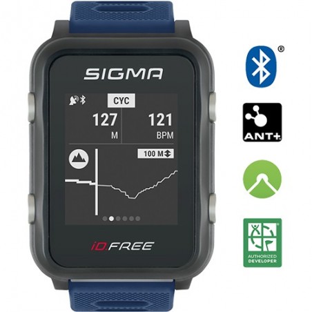 Sigma Puls-Uhr iD.Free Multisport blau