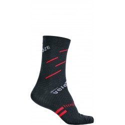 VeloToze Socken Merinowolle Größe S/M schwarz rot