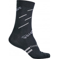 VeloToze Socken Merinowolle schwarz grau L/XL schwarz/grau