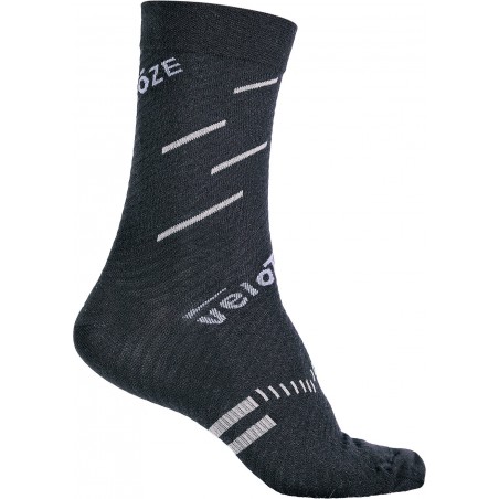 VeloToze Socken Merinowolle schwarz grau L/XL schwarz/grau