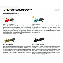 JAGWIRE Bremsbeläge Disc Sport Organic für SRAM/AVID/PROMAX blau