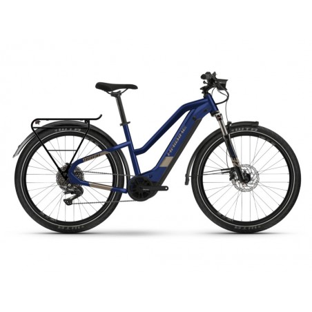 Haibike Trekking 7 i630Wh low standover 2021 E-Bike Pedelec blue sand RH 56cm