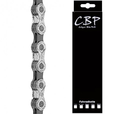 CBP Kette X9 9-fach 116 Glieder silber grau
