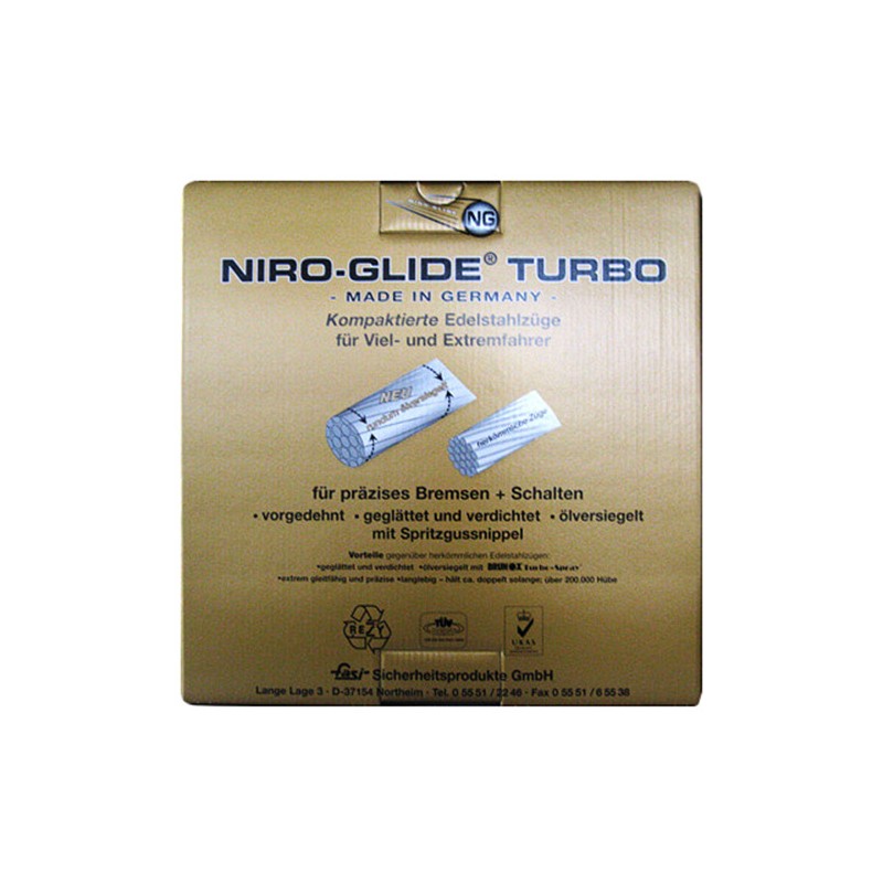 Fasi Bremszugbox MTB 1,6 x 800 mm Turbo 50 Stück NIRO