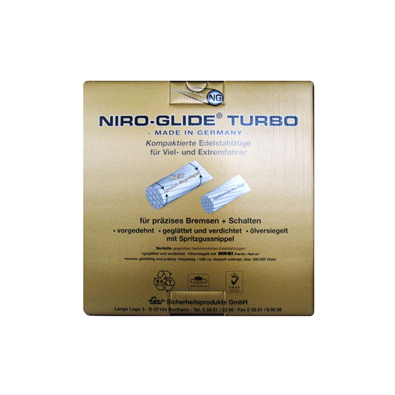 Fasi Bremszugbox MTB 1,6 x 2050 mm Turbo 50 Stück NIRO