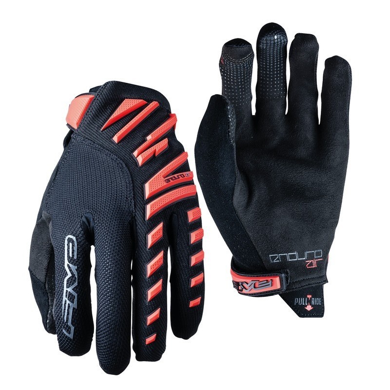 Five Gloves ENDURO AIR Handschuh Herren Gr. M / 9 rot fluo schwarz