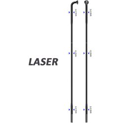 Sapim Speiche Laser 90° schwarz 278mm Ø 2,0 x 1,50 x 2,0, 50 Stück