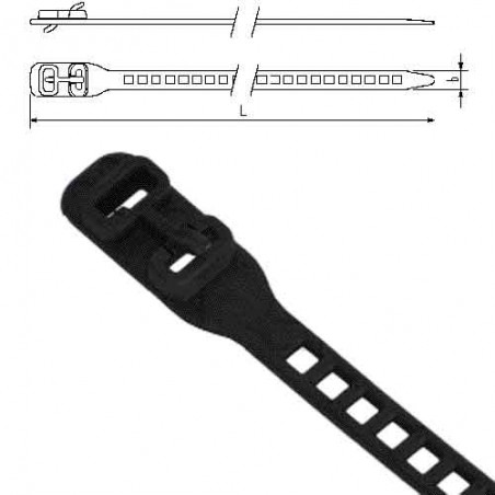 Elkubema Softy-Flexbinder, Doppelkopf 7 x 260 schwarz, 10 Stk