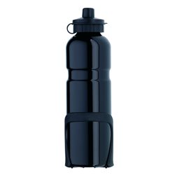 Alu-Trinkflasche - 750 ml - schwarz