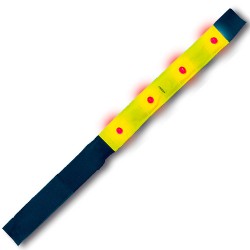 4-act Arm-/Knöchelband PVC-Reflex 4 LEDs gelb 2,5cm x 42cm Paar