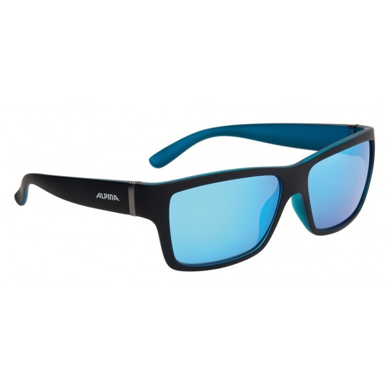 Alpina Sonnenbrille „Kacey“, matt-schwarz/blau, Glas blau