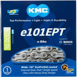 KMC Kette E101 EPT 110 Glieder silber