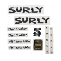 Surly Disc Trucker New Rahmen Decal inkl. Headbadge schwarz