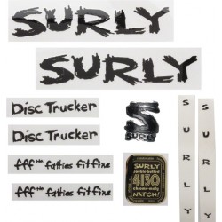 Surly Disc Trucker Rahmen Decal inkl. Headbadge schwarz