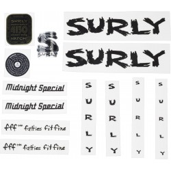 Surly Midnight Special Rahmen Decal inkl. Headbadge schwarz