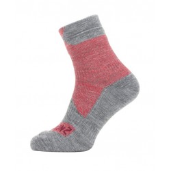 SealSkin Socken All Weather Ankle Größe M(39-42) rot-grau