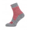 SealSkin Socken All Weather Ankle Größe M(39-42) rot-grau