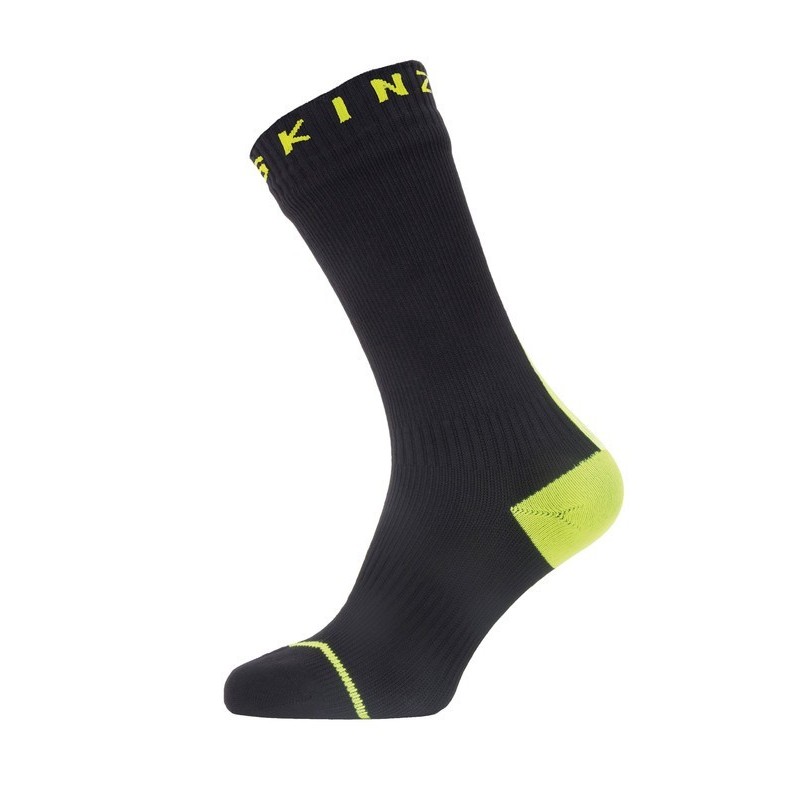 SealSkin Socken All Weather Mid Größe M(39-42) Hydrostop schwarz-neongelb