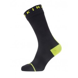 SealSkin Socken All Weather Mid Größe L(43-46) Hydrostop schwarz-neongelb