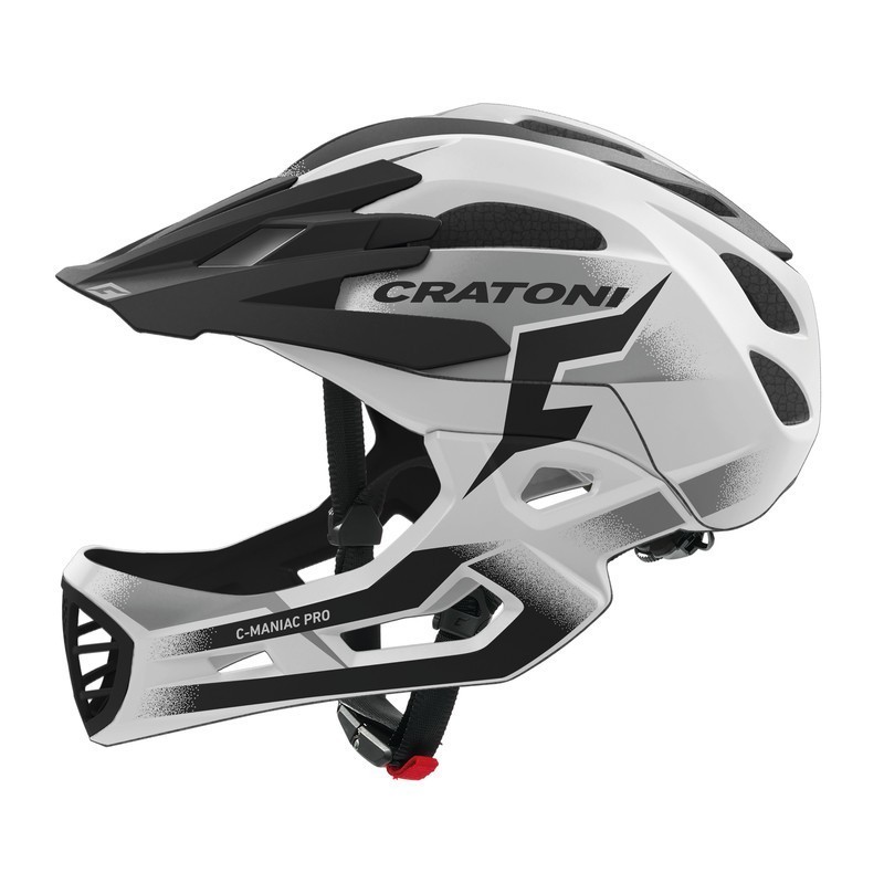 Cratoni Fahrradhelm C-Maniac Pro MTB weiß schwarz matt Größe L-XL58-61cm