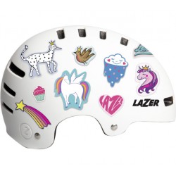 Lazer Helm One+ Größe S weiß matt inkl. Sticker Royalty