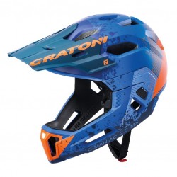 Cratoni Fahrradhelm C-Maniac 2.0MX blau orange matt Größe M-L 54-58cm